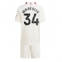 Dětský Fotbalový dres Manchester United Donny van de Beek #34 2023-24 Třetí Krátký Rukáv (+ trenýrky)